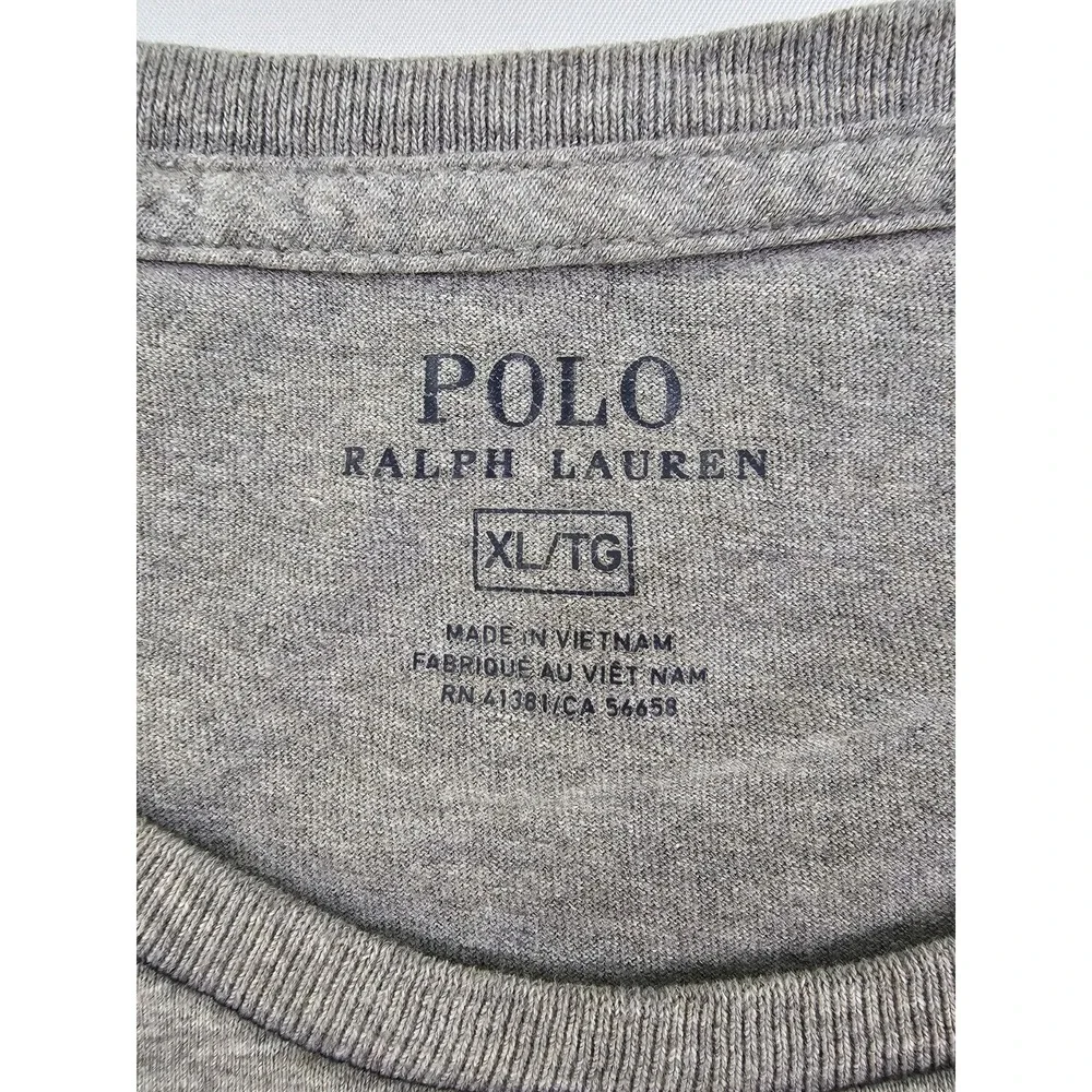 Vintage Single Stitch Polo Ralph Lauren Casual Men's XLarge Light Gray T Shirt